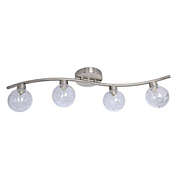 Xtricity - 4 Heads Ceiling Light, 26.3 &#39;&#39; Width, From The Oscar Collection, Silver