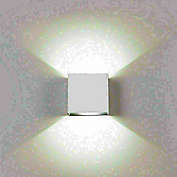 Kitcheniva 2-Piece White LED Wall Light Modern Up Down Sconce Lighting Lamp, White