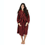 Leveret Women&#39;s Fleece Robe Plaid