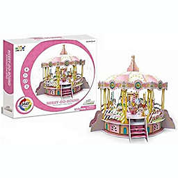Big Daddy's 3-D Puzzel Building Set, Amusement Park Series With Lights, Sound And Movement Merry Go Round