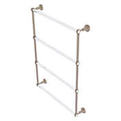 Allied Brass Pacific Grove Collection 4 Tier 24 Inch Ladder Towel Bar with Twisted Accents