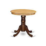 East West Furniture Dining Table Oak & Mahogany
