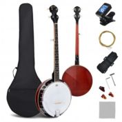 Costway Sonart 5 String Geared Tunable Banjo with case