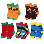 Wrapables Dino-Stripes Toddler Socks (Set of 5)