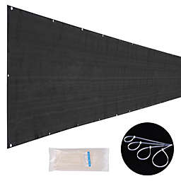 Wellstock Privacy Fence 25x4FT Flat Wire Black