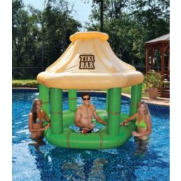 Swim Central Inflatable Floating Tropical Tiki Bar for Swimming Pool, 7.5-Feet
