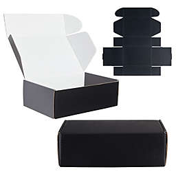 Stockroom Plus Black Corrugated Packaging Boxes for Shipping, Small Business, Mailing Gifts (9 x 6 x 3 Inches, 25 Pack)