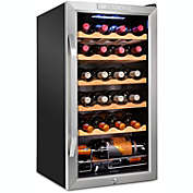 Ivation 24 Bottle Compressor Wine Cooler Refrigerator w/Lock 41f-64f Stainless Steel