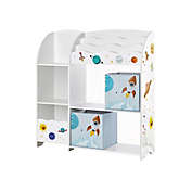 SONGMICS Kids&#39; Toy and Book Organizer Storage Unit for Playroom, Children&#39;s Room, White