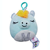 Scented Squishmallows Justice Exclusive Crystal the Unicorn Letter &quot;M&quot; Clip On Plush Toy