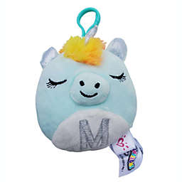 Scented Squishmallows Justice Exclusive Crystal the Unicorn Letter "M" Clip On Plush Toy