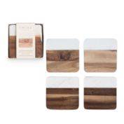 Marble & Acacia Coaster Set by Twine&reg;