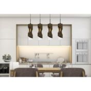 Cal Lighting 60W X 4 Zamora 4 Light Wood Island Style Fixture (Edison Bulbs Not Included)