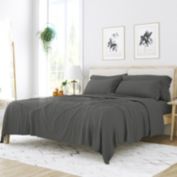 Essential 6-Piece Deep Pocket Sheet Set Ultra Soft Microfiber Bedding, Queen - Gray