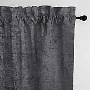 6ix Tailors Fine Linens Juno Velvet Gray Pole Top Drapery Panel Pair