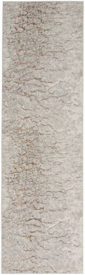 Inspire Me! Home Decor Metallic Abstract Indoor Area Rug Grey Mocha 2'2" x 7'6"