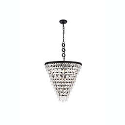 Elegant Lighting Nordic 7 lights black chandelier