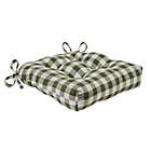 Alternate image 0 for Kate Aurora Country Living Gingham Plaid Checkered Country Farmhouse Chair Cushion Pads - 1 Piece, Sage Green