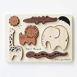 Wee Gallery Wooden Tray Puzzle - Safari Animals - 2nd Edition