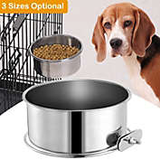 Stock Preferred Medium Size Stainless Steel Food Pet Bowl with Clamp Holder