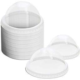 Juvale Clear Plastic Dome Lids for 8 Ounce Ice Cream Cups (50 Pack)