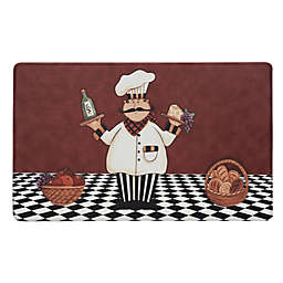 GoodGram Gourmet Pastry Fat Chef Memory Foam Anti-Fatigue Kitchen Floor Mat - 18 in. W x 30 in. L