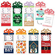 Big Dot of Happiness Assorted Seasonal Cards - All Holiday Assortment Money and Gift Card Sleeves - Nifty Gifty Card Holders - Set of 8