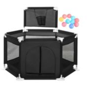 Kitcheniva Foldable Baby Playpen Fence Kids Safety Activity Center Black