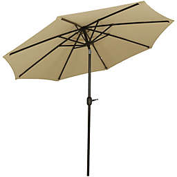 Sunnydaze Aluminum Sunbrella Patio Umbrella - Beige - 9-Foot