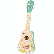 TOOKYLAND 4-String Wooden Ukulele Toy - Mini Guitar Pretend Musical Instrument, Ages 3+
