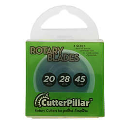 CutterPillar 3-pack Rotary Re-fill Set One of each. 20mm, 28mm and 45mm High Quality Steel