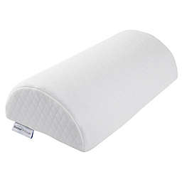 Dr Pillow Half Moon Lumbar Cushion for Back Pain Relief, Leg and Knee Support and Sleeping with Removable Cover White
