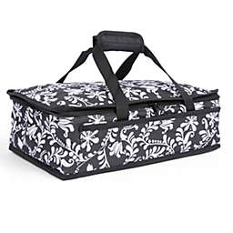 Dawhud Direct Insulated Casserole Travel Carry Bag Black and White Design