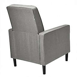 Costway Mid-Century Push Back Recliner Chair -Gray