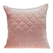 Nassau Collection 20" Pink Square Transitional Quilted  Throw Pillow