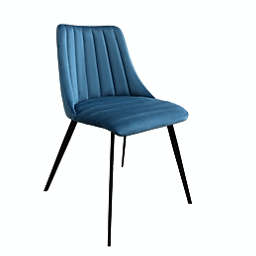 Gingko Archie Dining Chair, Blue Velvet, set of 2