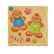 Blue Panda 100 Pack Gingerbread Cookie Napkins, Christmas Holiday Party Supplies (6.5 x 6.5 In, 2-Ply)