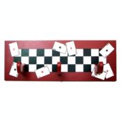 Iwgac Game Room Children Room Wooden Game Coat Rack with 3 Hooks