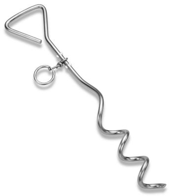 Katzco Chrome Dog Stake - Heavy-Duty Tie-Out - for Dogs (2 Dog Stakes)