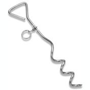 Katzco Chrome Dog Stake - Heavy-Duty Tie-Out - for Dogs (2 Dog Stakes)