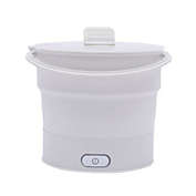 Infinity Merch Mini Collapsible Heating Pot with Steamer in White