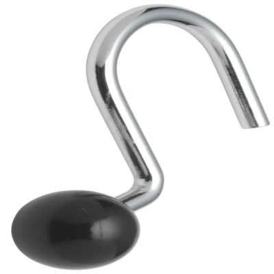 Carnation Home Fashions "Ball" Shower Curtain Hooks - Black 4" x 4.5"