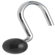 Carnation Home Fashions "Ball" Shower Curtain Hooks - Black 4" x 4.5"
