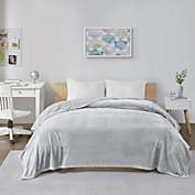 Gracie Mills Microlight Plush Oversized Blanket, Full/ Queen, Grey - ID51-828
