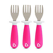 Munchkin Raise Toddler 3 Piece Fork Set, Pink
