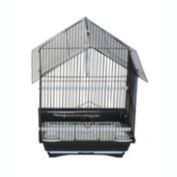YML  A1114MBLK House Top Style Small Parakeet Cage, Black - 11" x 9" x 16"