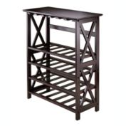 Winsome Modern Design Rio Wine Rack, 24-Bottle, Glass Hanger