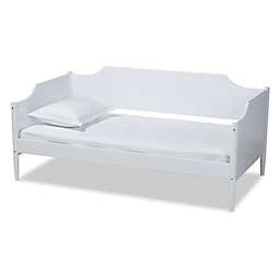 Baxton Studio Alya Classic Traditional Farmhouse White Finished Wood Twin Size Daybed - White