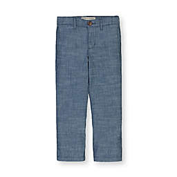 Hope & Henry Boys' Chambray Suit Pant (Blue Chambray, 6-12 Months)