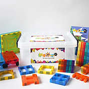 Mag Genius - Buildem&#39; your way ! 108 Mathematically Shaped Tiles - STEM Authenticated Magnetic Building Playset - Starter kit